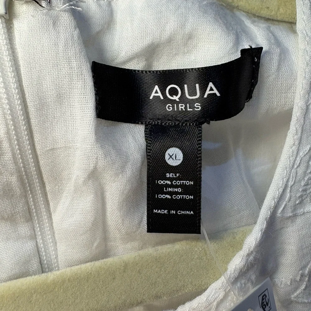 NWT Aqua‎ from Bloomingdales Eyelet Midi Dress Special Occasion Summer Easter